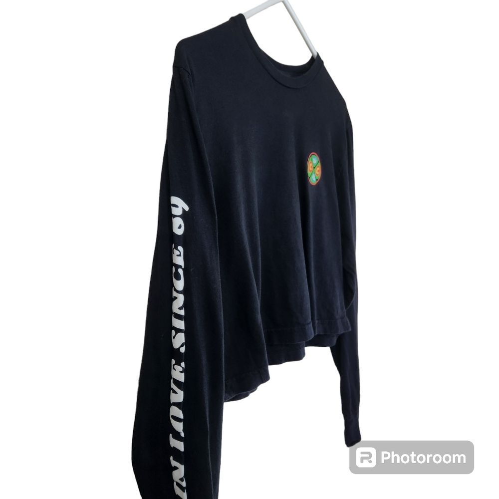 Cross Colours Womens Love In Color Long Sleeve Crop Top Shirt Size Small - Picture 8 of 8